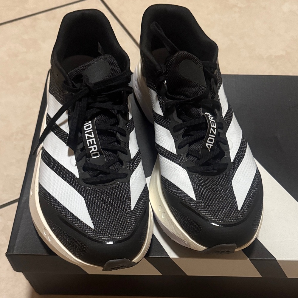 Adidas Adizero Black and White Sneakers